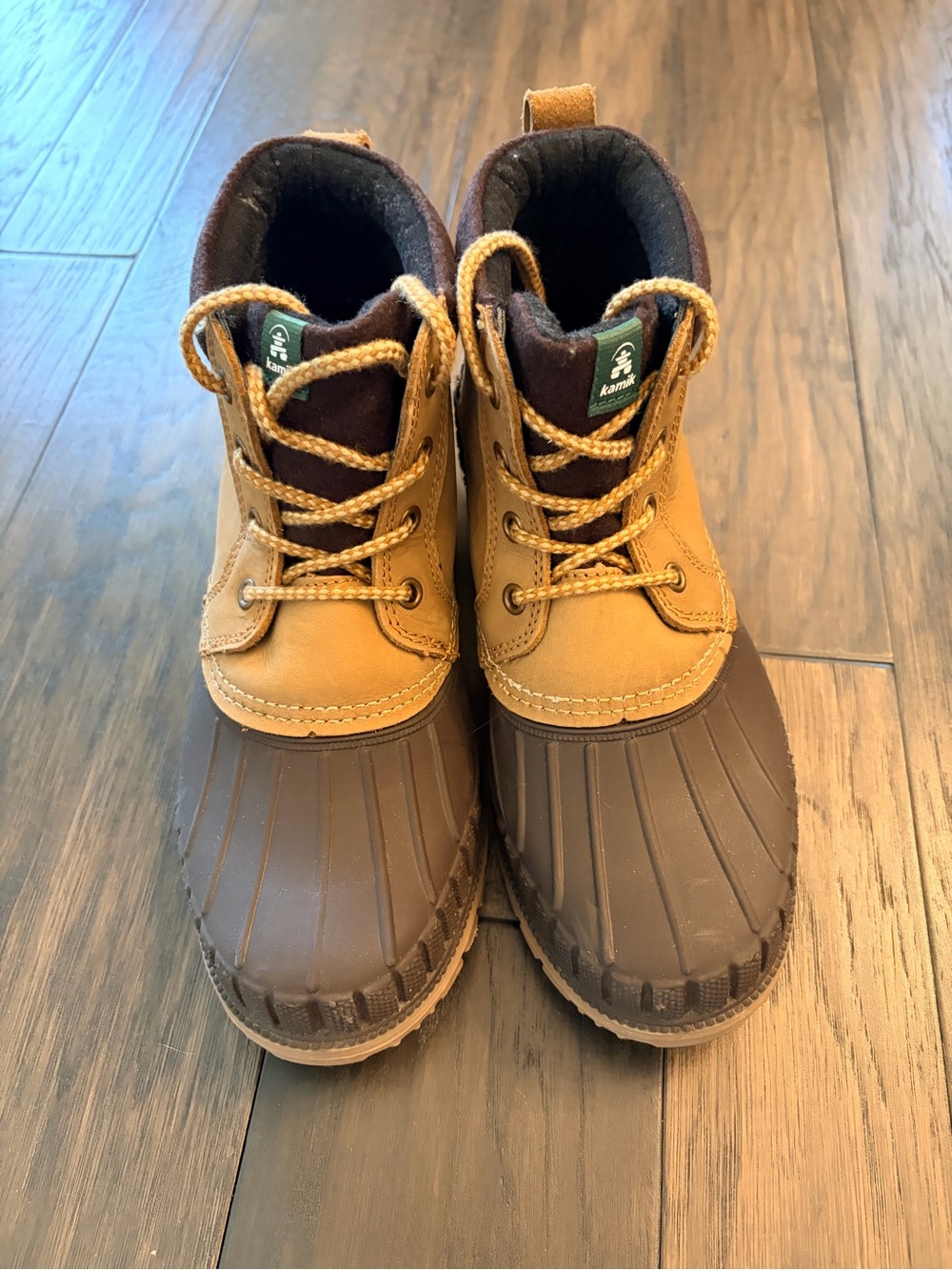 Kamik Women’s Two-Tone Brown and Tan Waterproof Boots